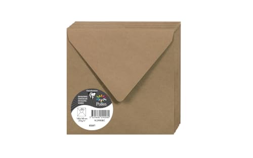 clairefontaine-pollen-29008c-enveloppes-carr-es-kraft-14x14-x20 image 8