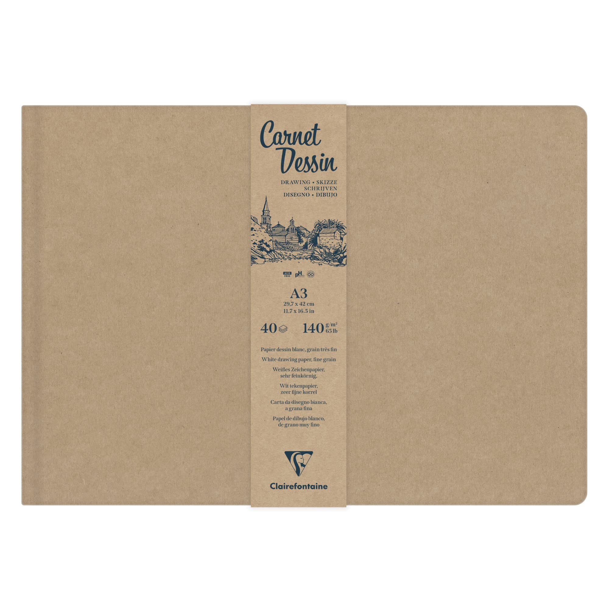 clairefontaine-painton-carnet-dessin-cousu-a5-140g-kraft image 4