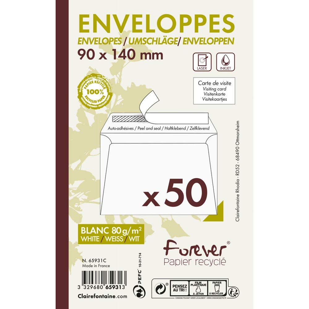 clairefontaine-forever-enveloppes-9x14cm-blanc-80g-paquet-50 image 3