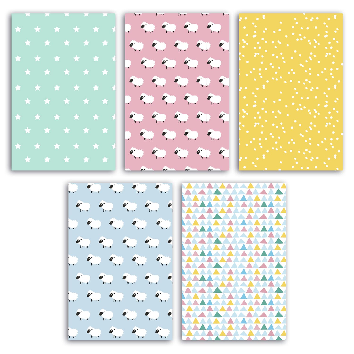 clairefontaine-excellia-papier-cadeau-moutons-triangles-2m-x-0-70m-lot-12 image 3