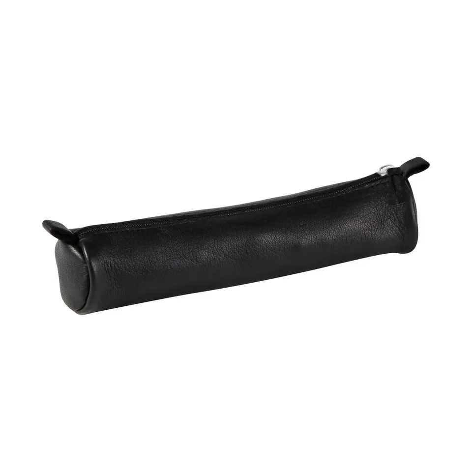 clairefontaine-age-bag-8324c-trousse-ronde-cuir-noir-18-cm image 1
