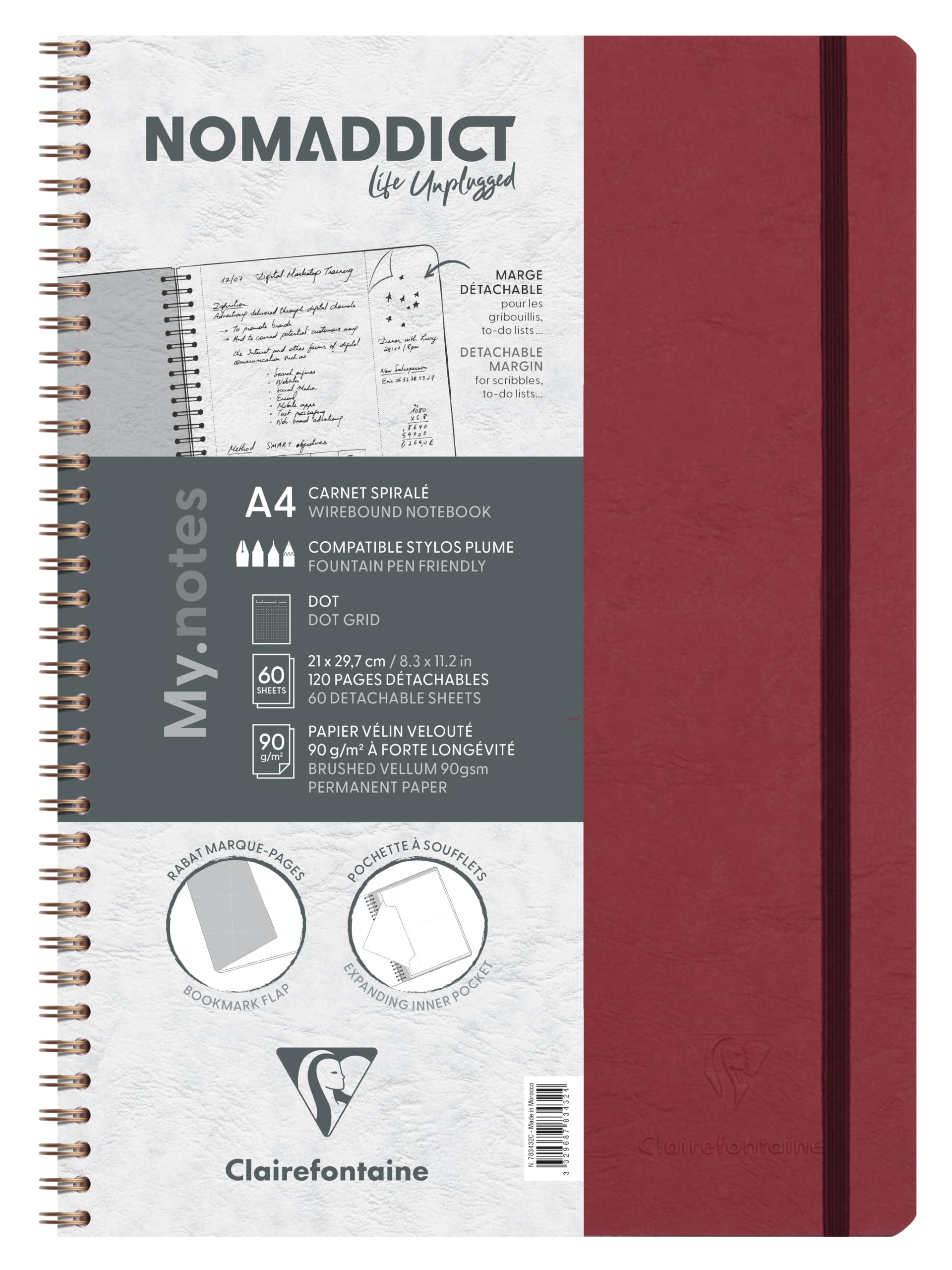 clairefontaine-my-notes-78243c-cahier-spirale-b5-dot-tabac-120p image 7