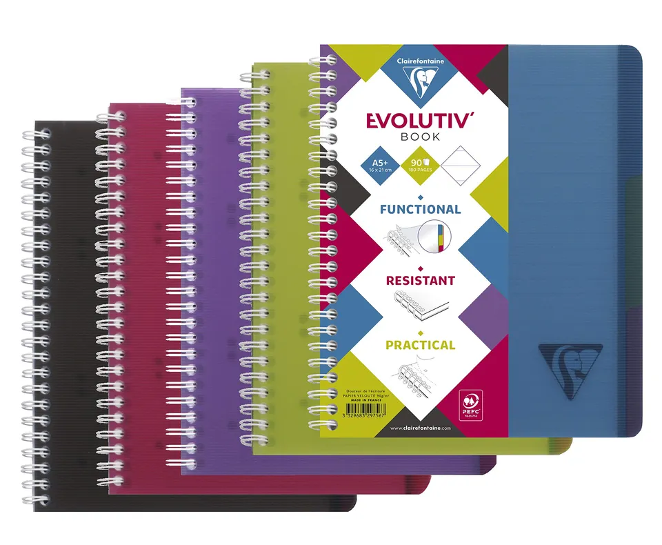 clairefontaine-linicolor-329756c-carnet-spirale-a5-180-pages image 1