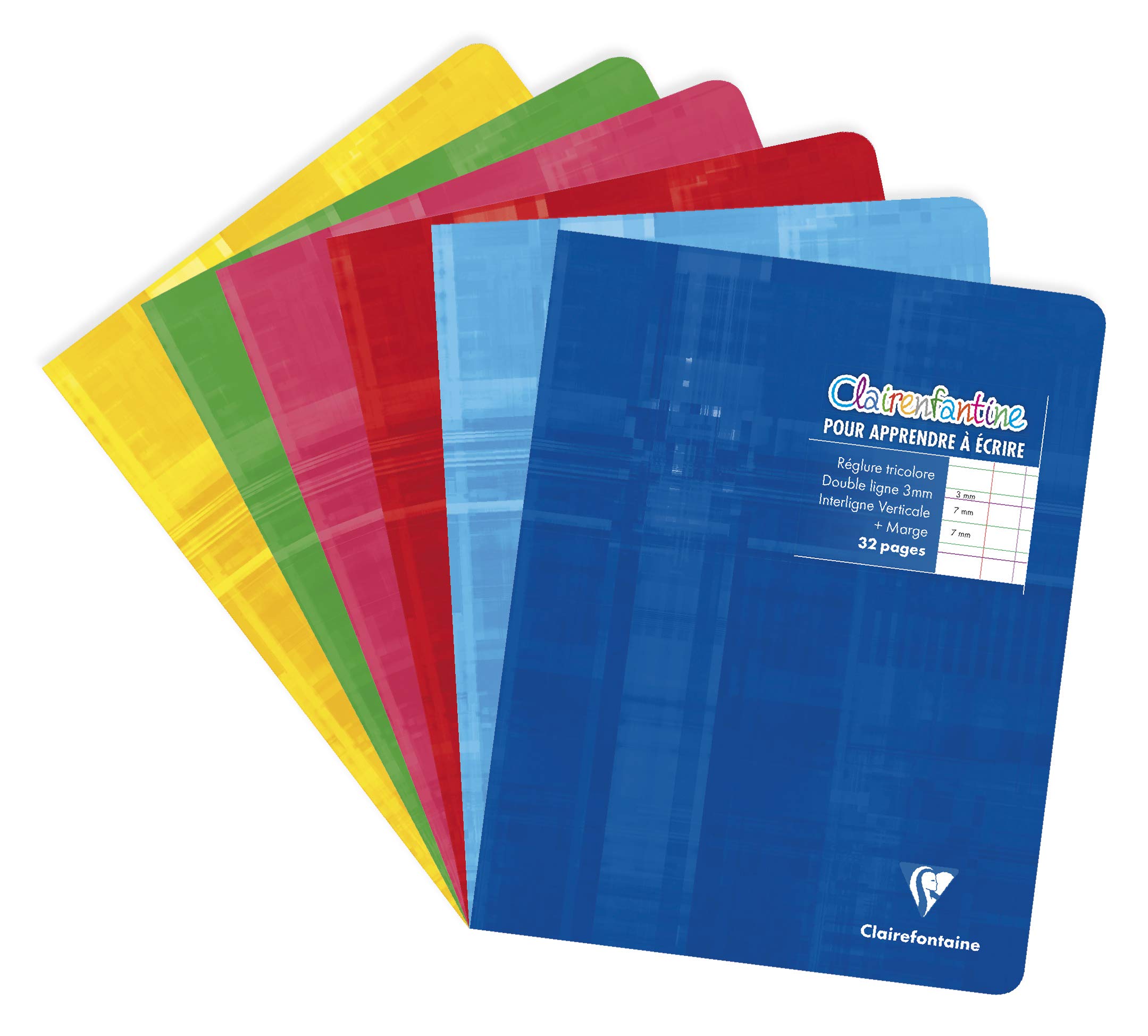 clairefontaine-cahier-criture-17x22-32p-double-ligne-3mm-90g image 1