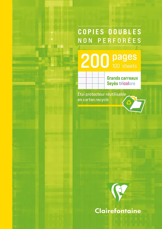 clairefontaine-5721c-copies-doubles-a4-grands-carreaux-200-pages image 1