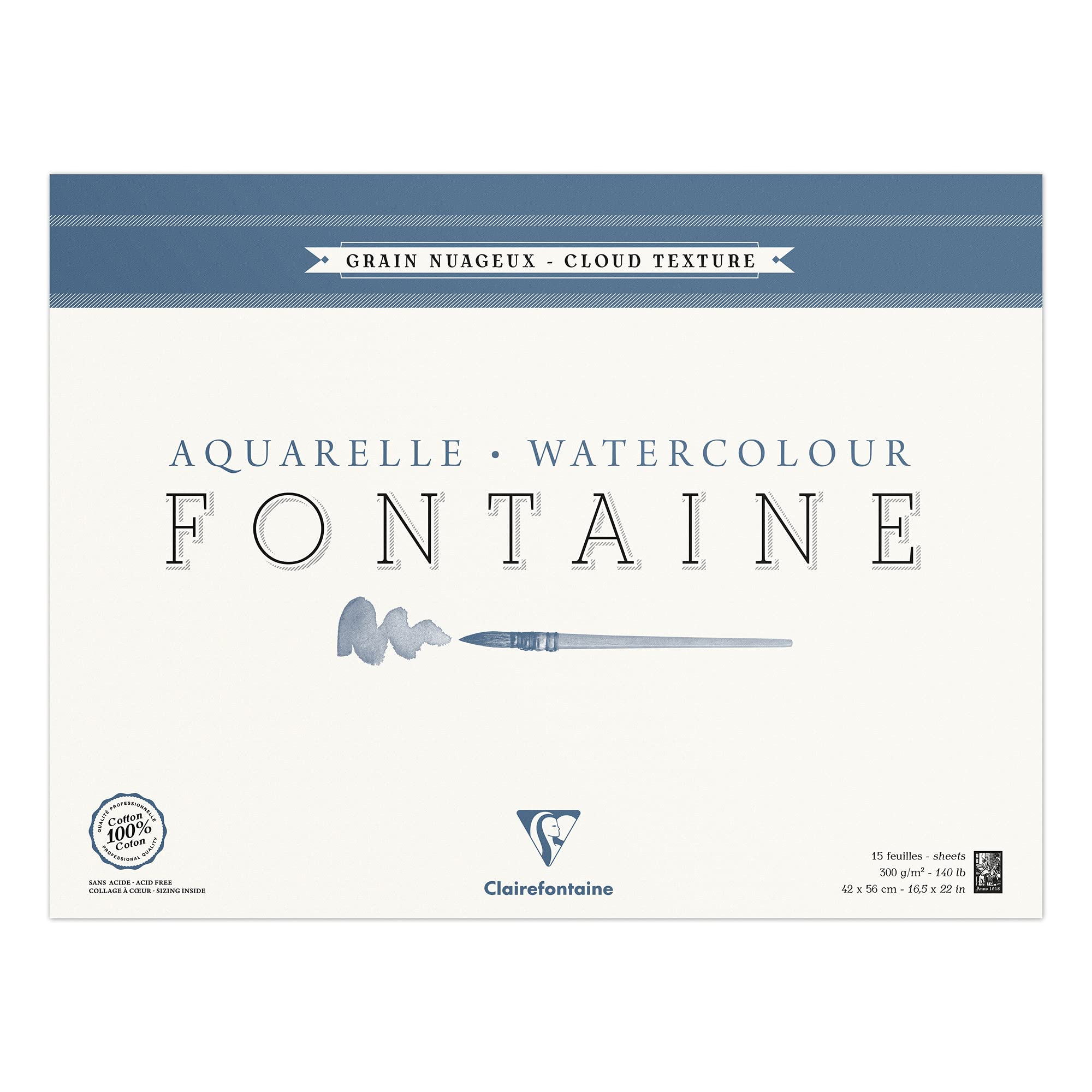 clairefontaine-fontaine-bloc-aquarelle-42x56cm-300g-nuageux image 1