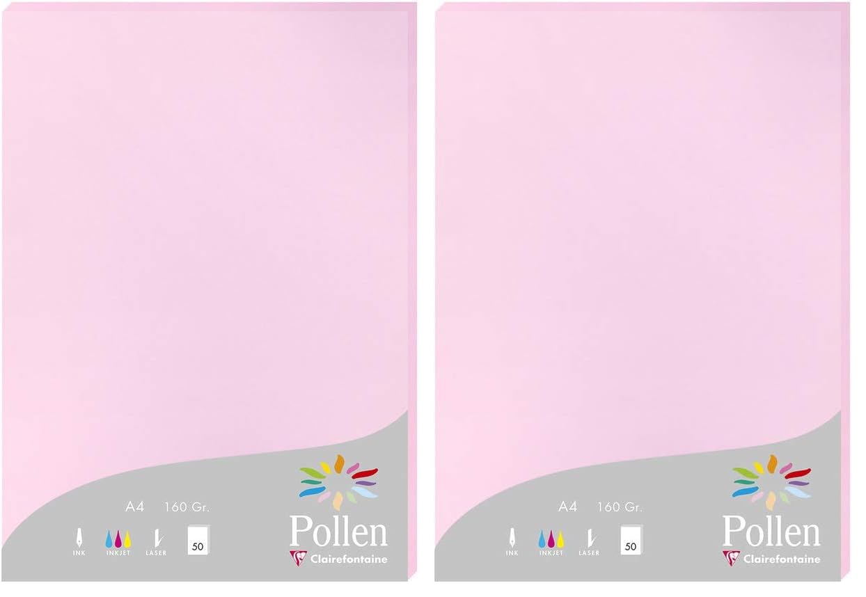 clairefontaine-pollen-14213c-papier-a4-160g-rose-drag-e-50-feuilles image 4