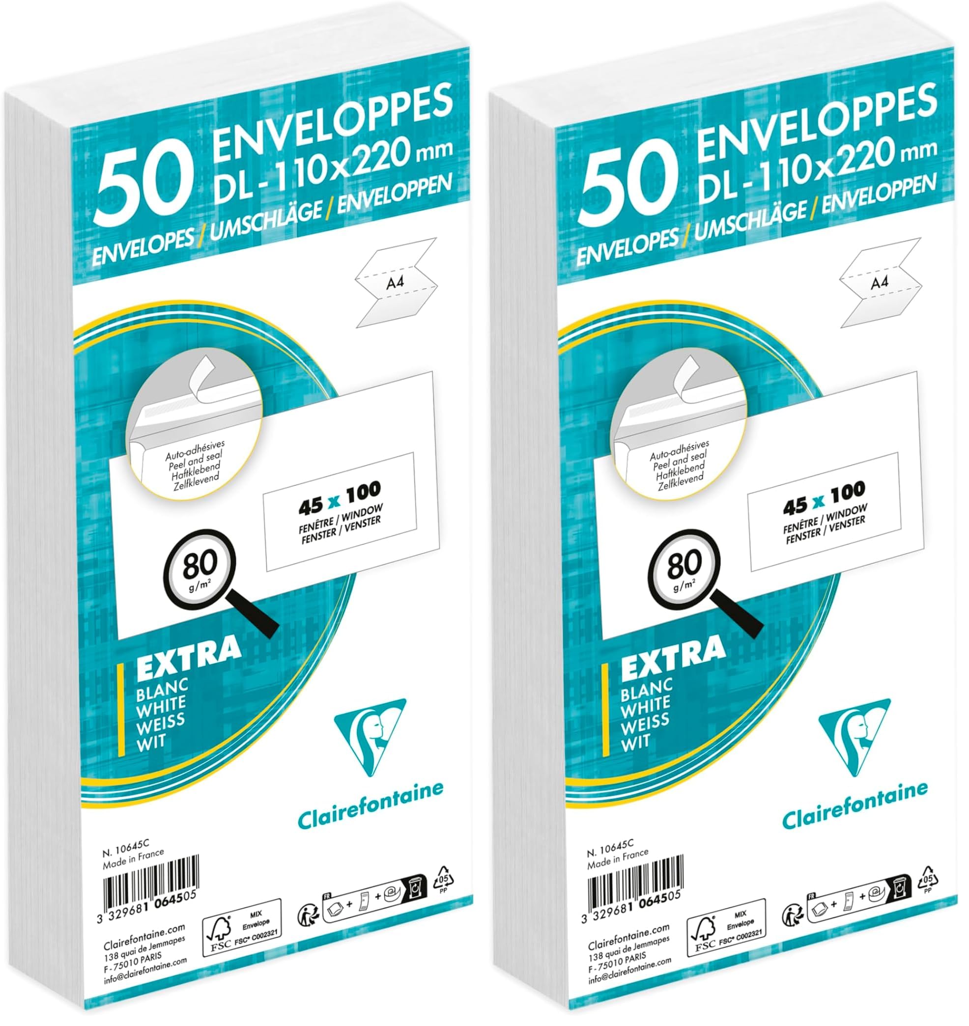 clairefontaine-triomphe-enveloppes-blanches-c6-5-lot-50 image 6