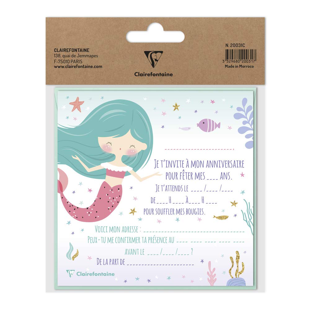 clairefontaine-pollen-cartes-sir-ne-11-6cm-enveloppes-lot-de-8 image 4