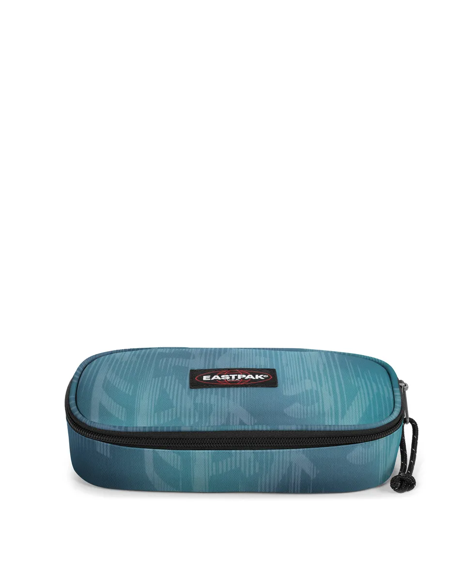 eastpak-oval-single-trousse-moyen-letter-dye-blue-deperlante image 1