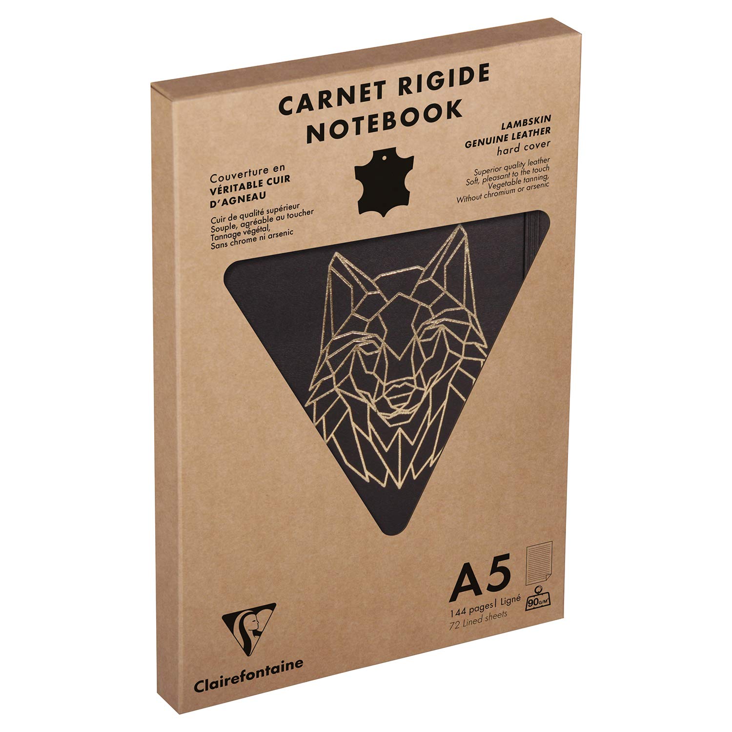 clairefontaine-age-bag-400128c-carnet-cuir-a5-cerf-lign-144-pages image 2