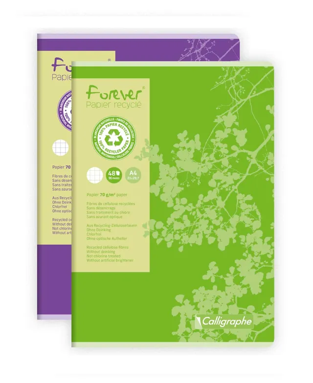 clairefontaine-calligraphe-17125c-cahier-a4-petits-carreaux-recycl image 1