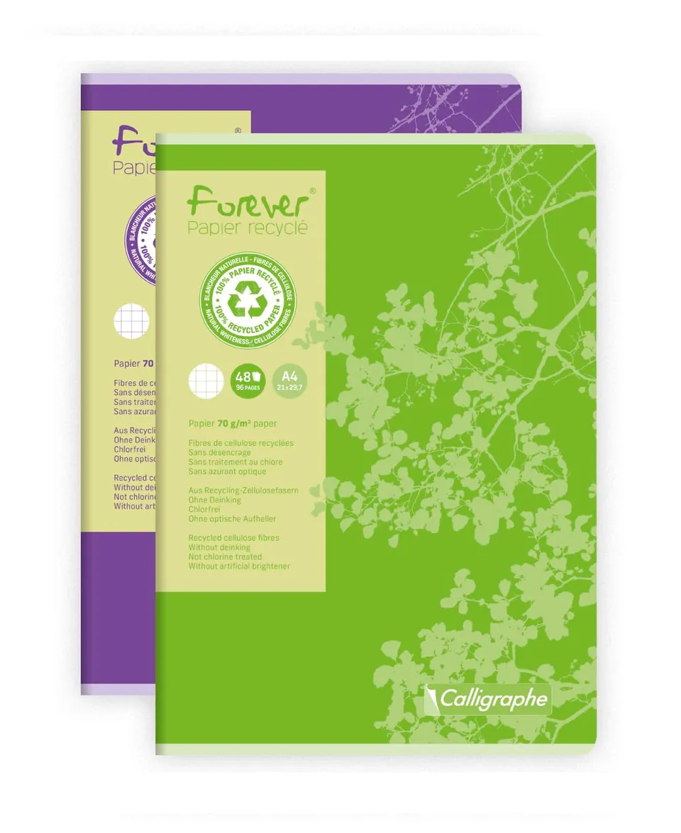 clairefontaine-calligraphe-17125c-cahier-a4-petits-carreaux-recycl image 1