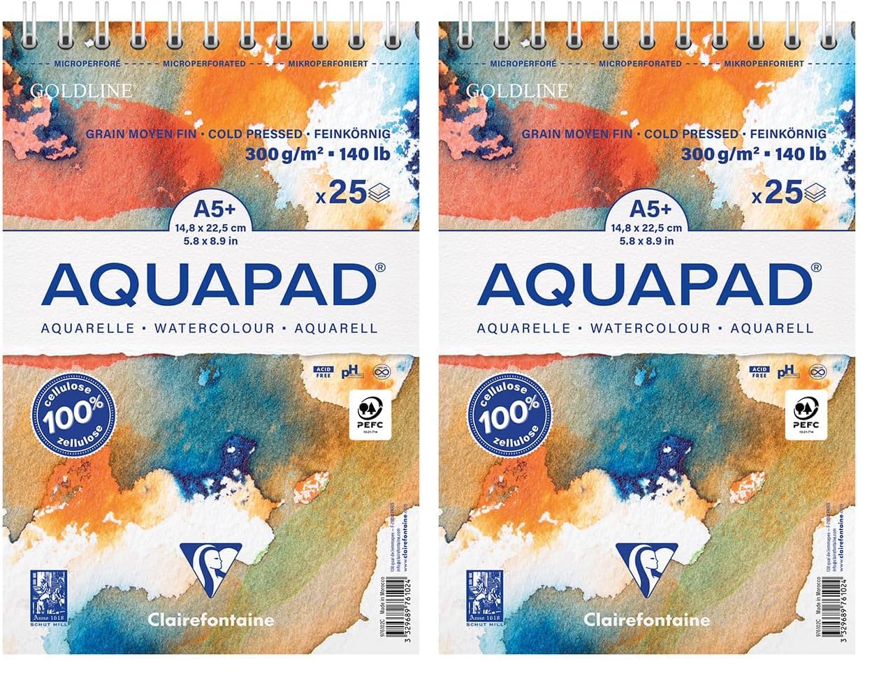 clairefontaine-aquapad-bloc-aquarelle-a5-25-feuilles-300-g image 7
