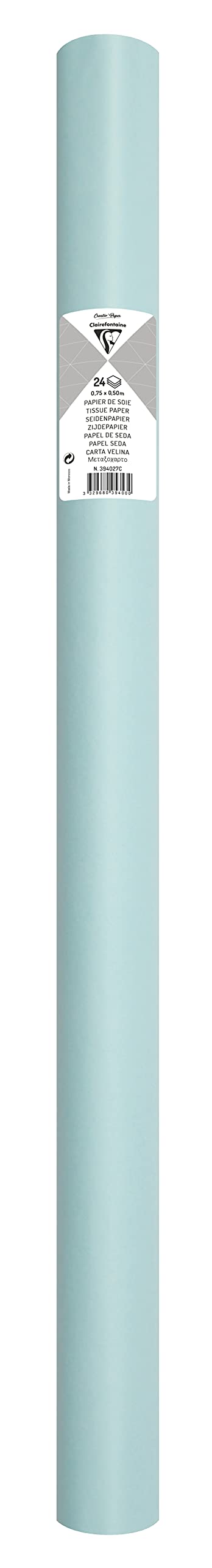 clairefontaine-papier-de-soie-bleu-ciel-50x75-24-feuilles-18g image 2