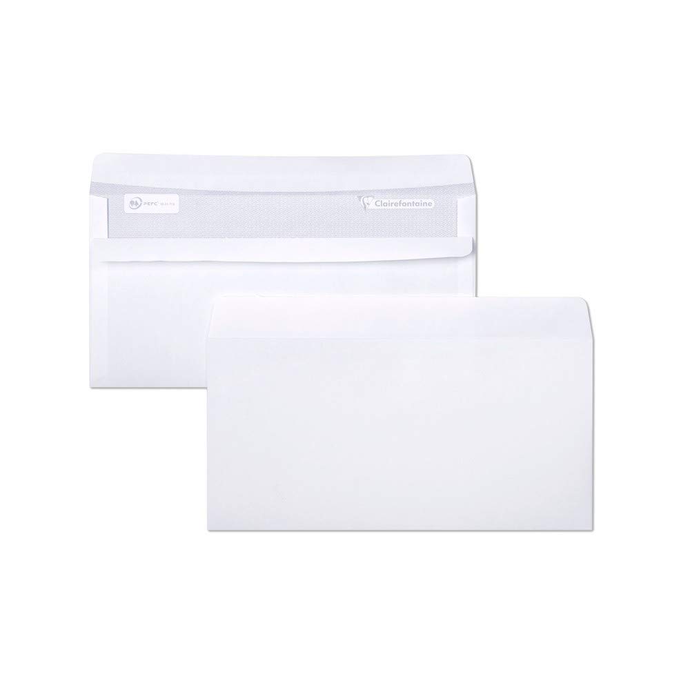 clairefontaine-triomphe-enveloppes-blanches-11x22-cm-80g-x500 image 1