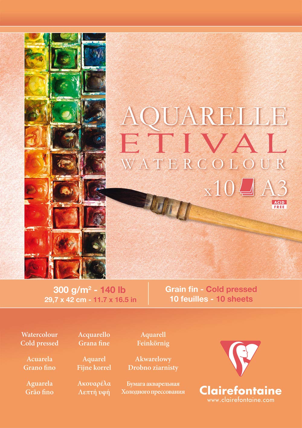 clairefontaine-etival-bloc-papier-aquarelle-a3-200g-10-feuilles-grain-fin image 6