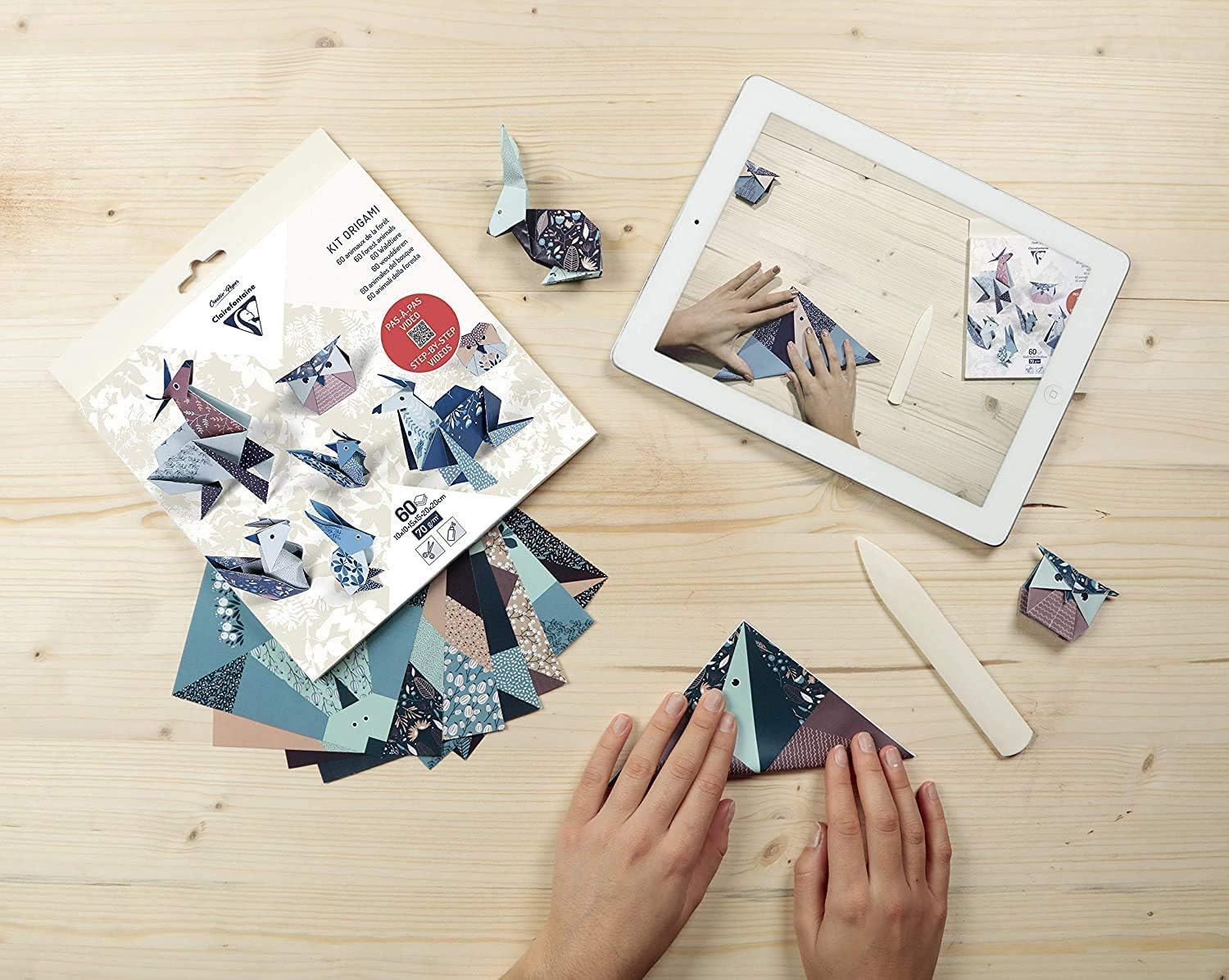 clairefontaine-tulip-kit-origami-60-feuilles-animaux image 3