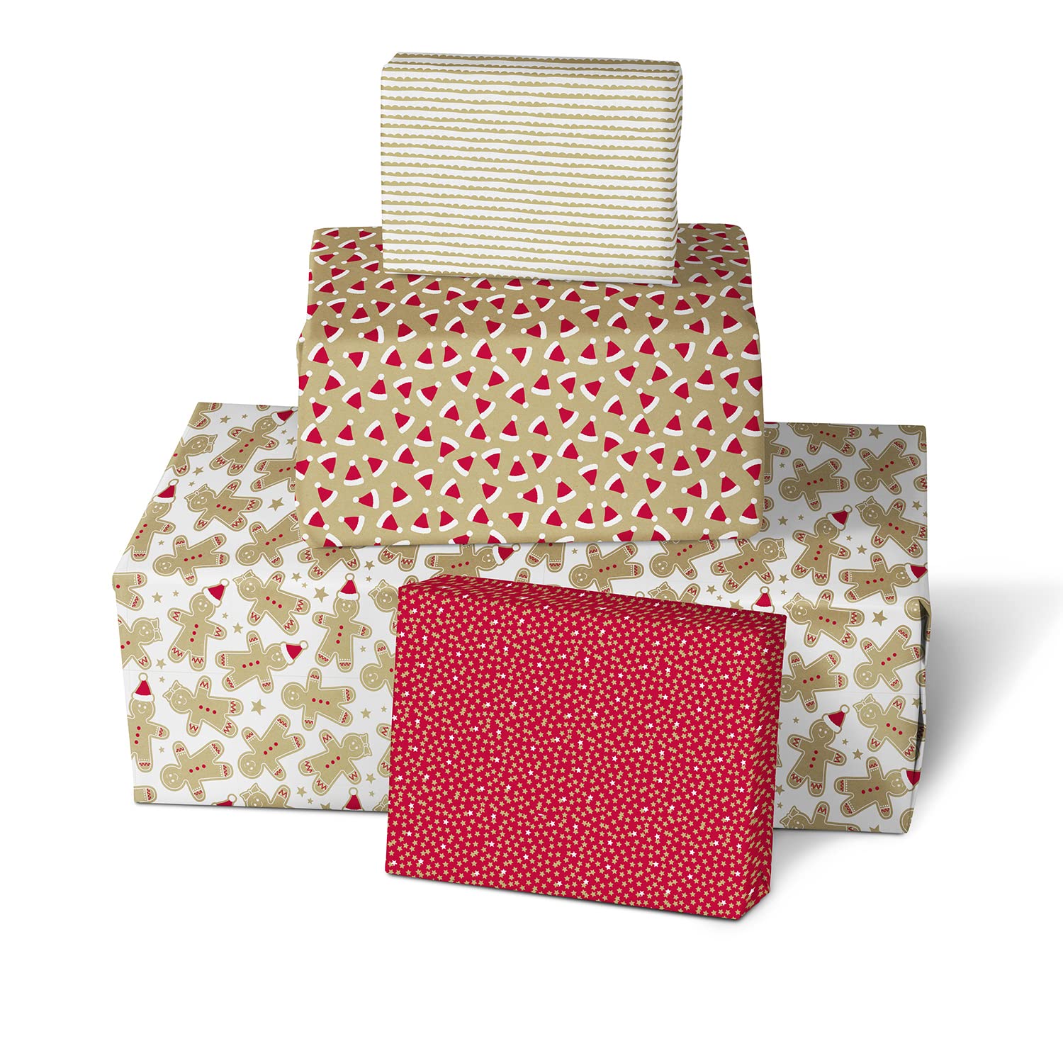 clairefontaine-tulip-papier-cadeau-kraft-pain-d-pices-12-rouleaux image 4