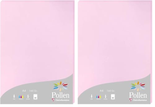 clairefontaine-pollen-14213c-papier-a4-160g-rose-drag-e-50-feuilles image 8