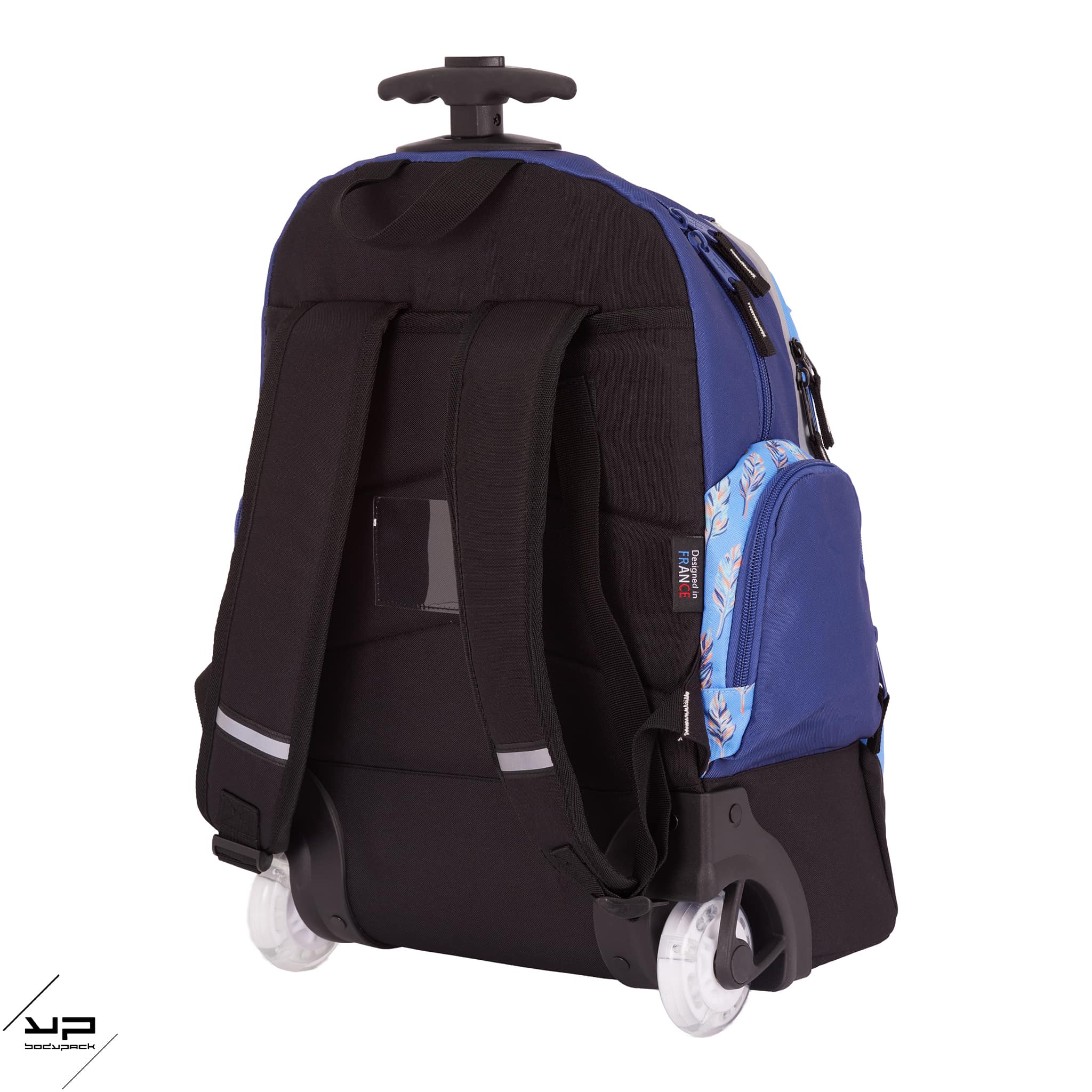 bodypack-farniente-sac-dos-roulettes-bleu-fille-2-compartiments image 3