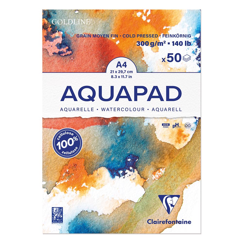 clairefontaine-goldline-975721c-bloc-aquarelle-a4-300g image 1