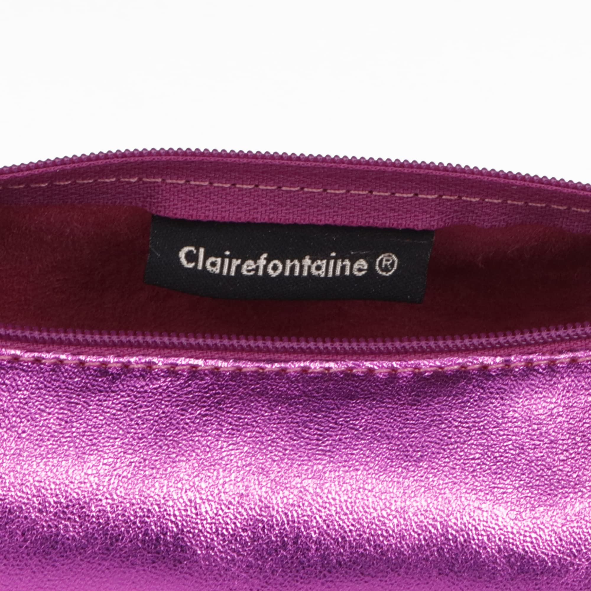 clairefontaine-age-bag-8713c-trousse-ronde-cuir-fuchsia-22-cm image 5