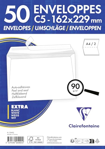 clairefontaine-triomphe-2542c-enveloppes-blanches-c5-x50-90g image 7