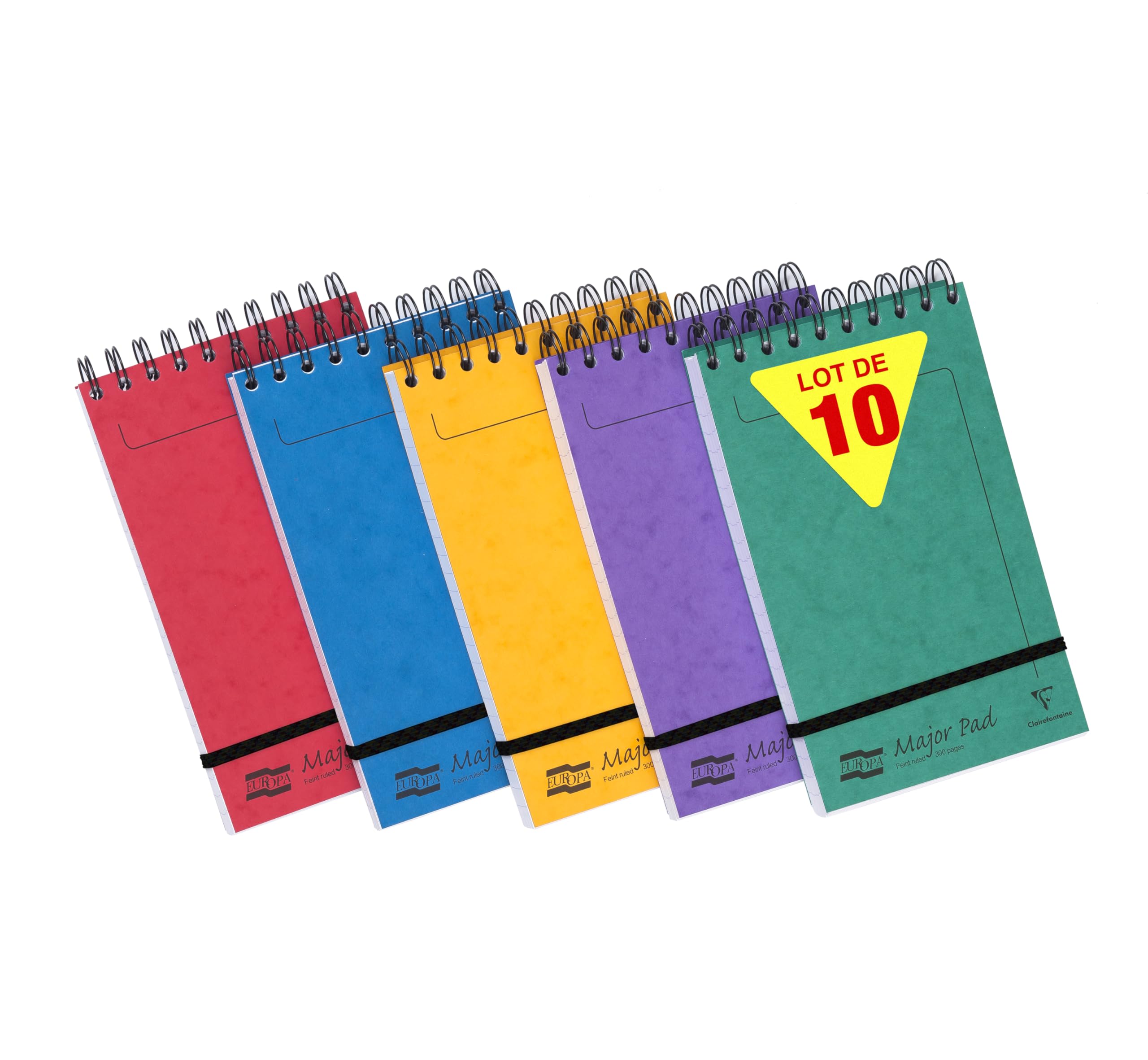 clairefontaine-europa-lot-10-blocs-major-pad-lign-12-7x20-7cm image 1