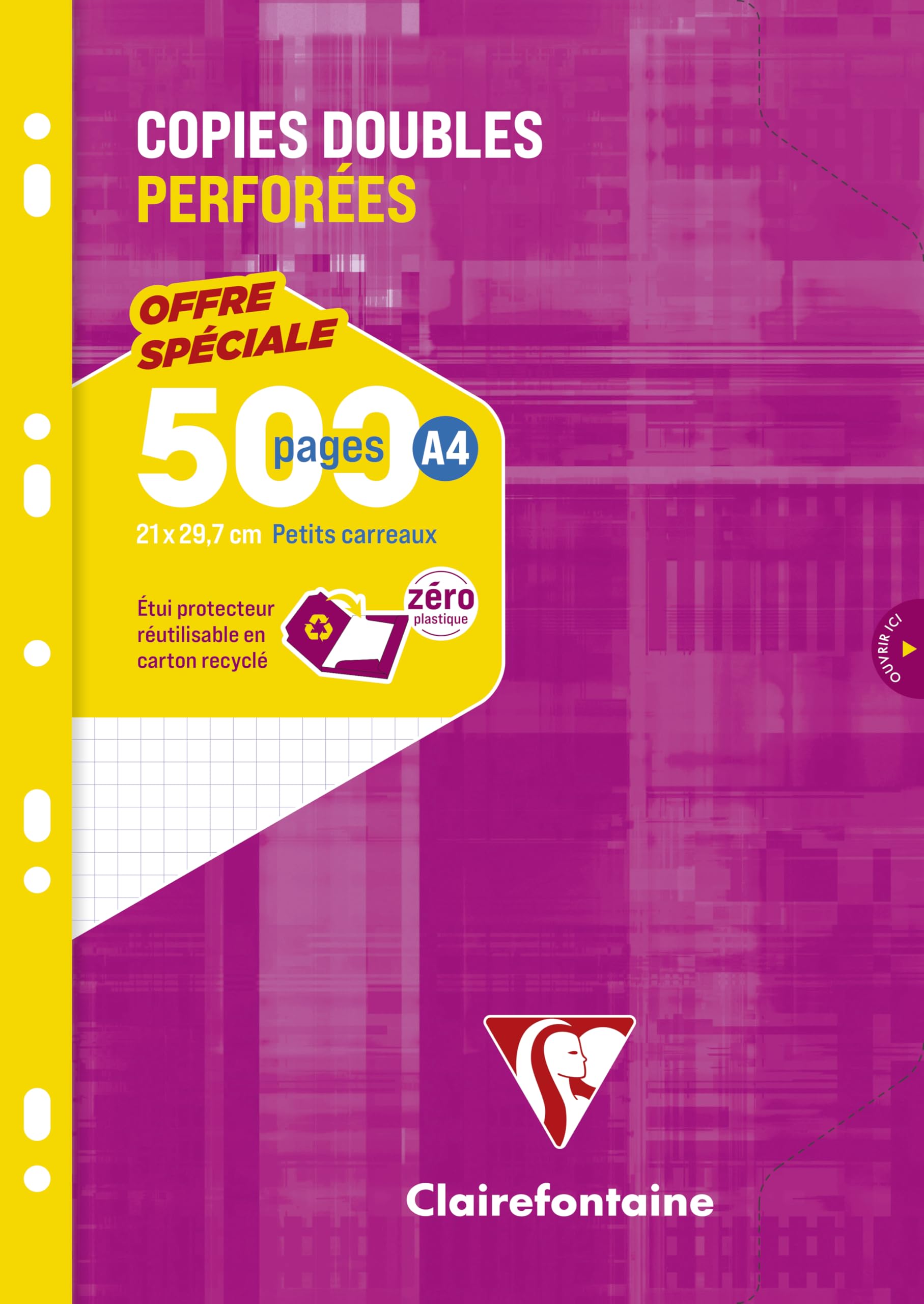 clairefontaine-back-to-basics-14792c-copies-doubles-a4-500-pages image 1