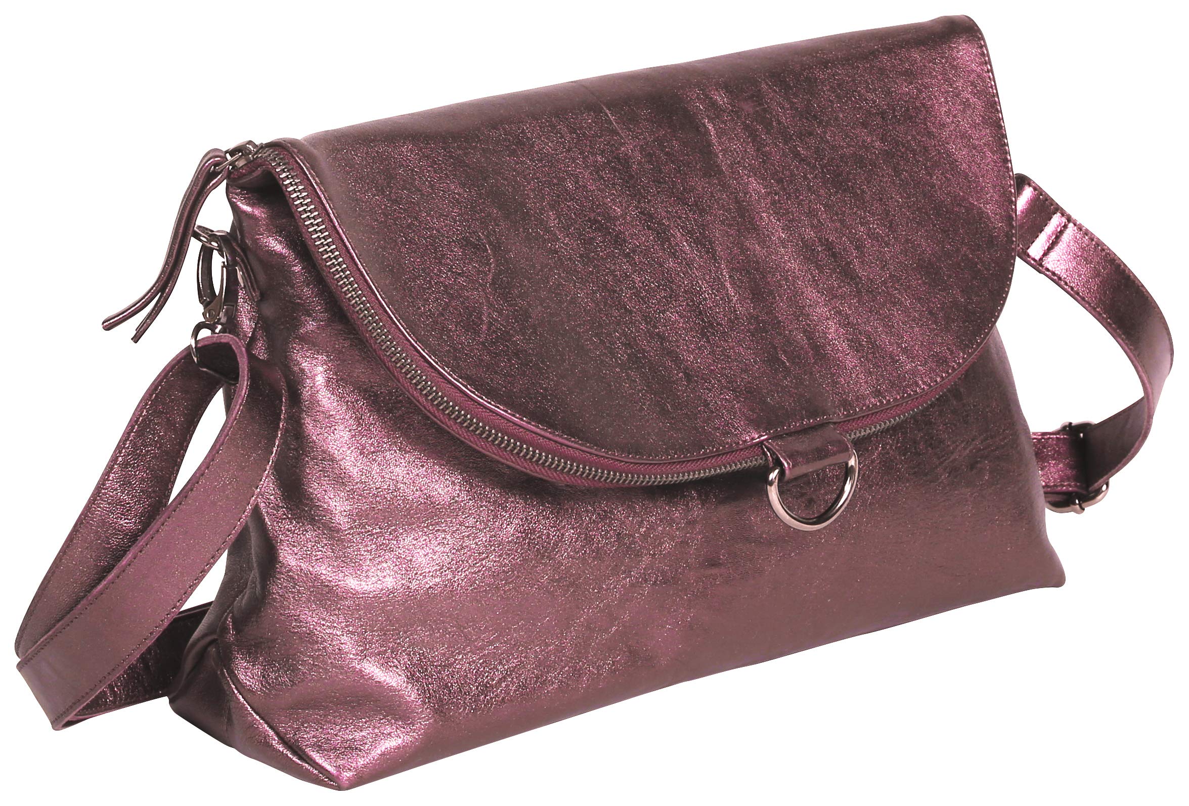 clairefontaine-age-bag-400033c-sac-dos-cuir-cerise-2-en-1 image 4