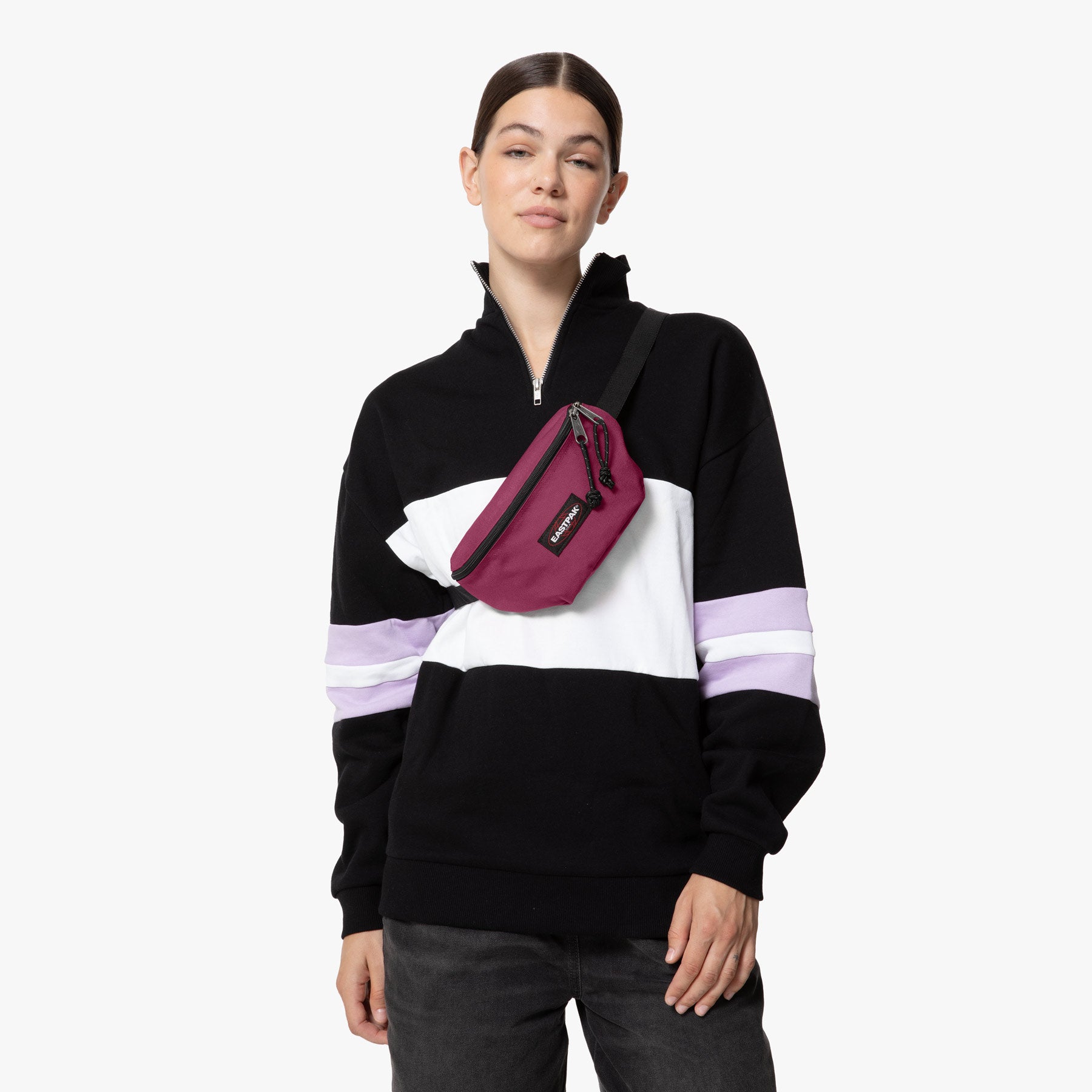 eastpak-springer-sac-banane-wine-burgundy-petit-nylon image 2