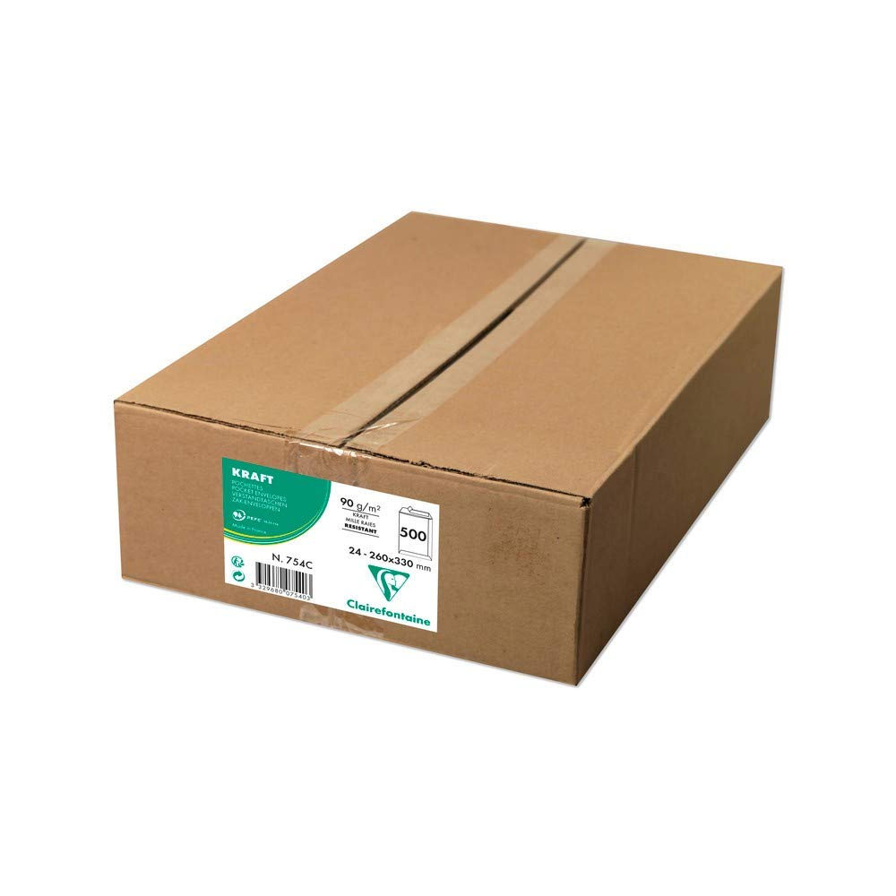 clairefontaine-754c-pochette-kraft-260x330-90g-sans-fen-tre-x250 image 2