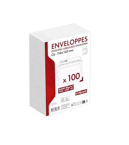 clairefontaine-calligraphe-5666c-enveloppes-c6-blanches-x100 image 4