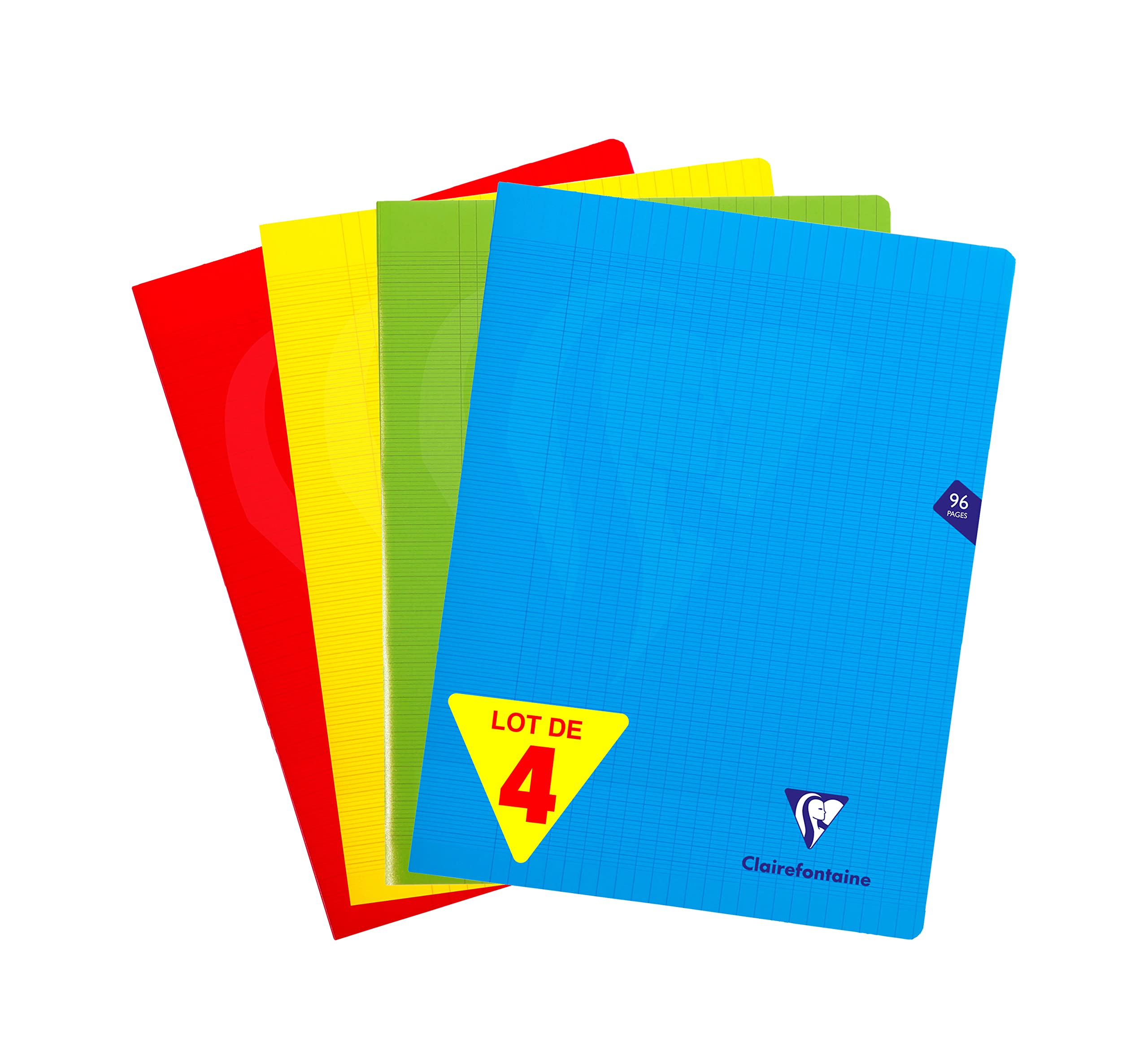 clairefontaine-293361amz-lot-4-cahiers-24x32-96p-grands-carreaux image 1