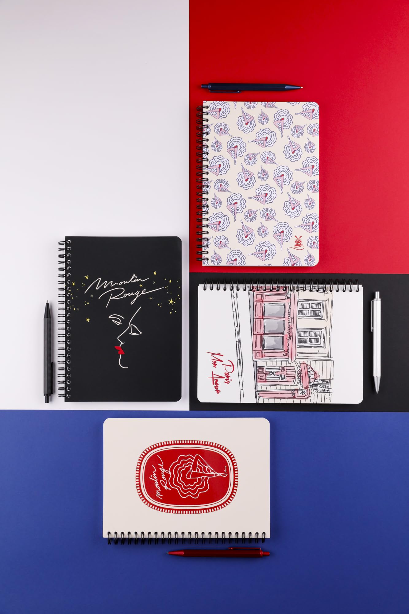 clairefontaine-moulin-rouge-carnet-spirale-a5-148p-lign image 5
