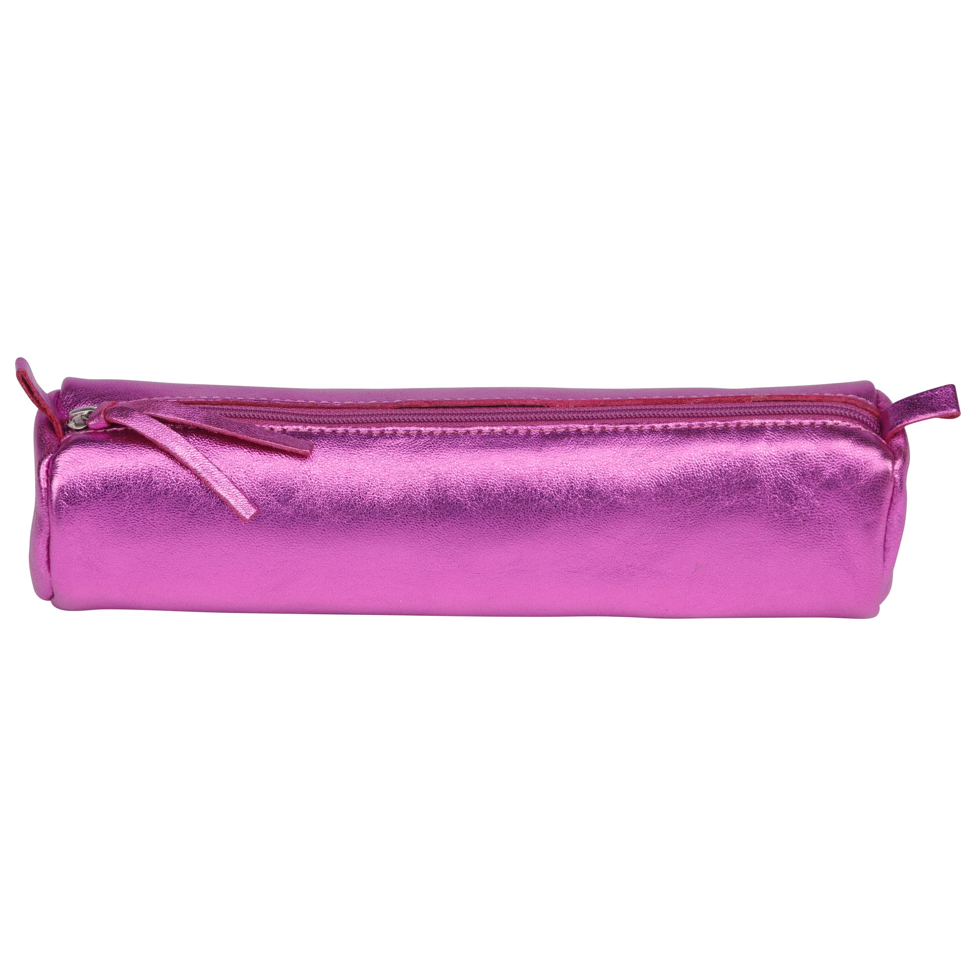 clairefontaine-age-bag-8713c-trousse-ronde-cuir-fuchsia-22-cm image 3