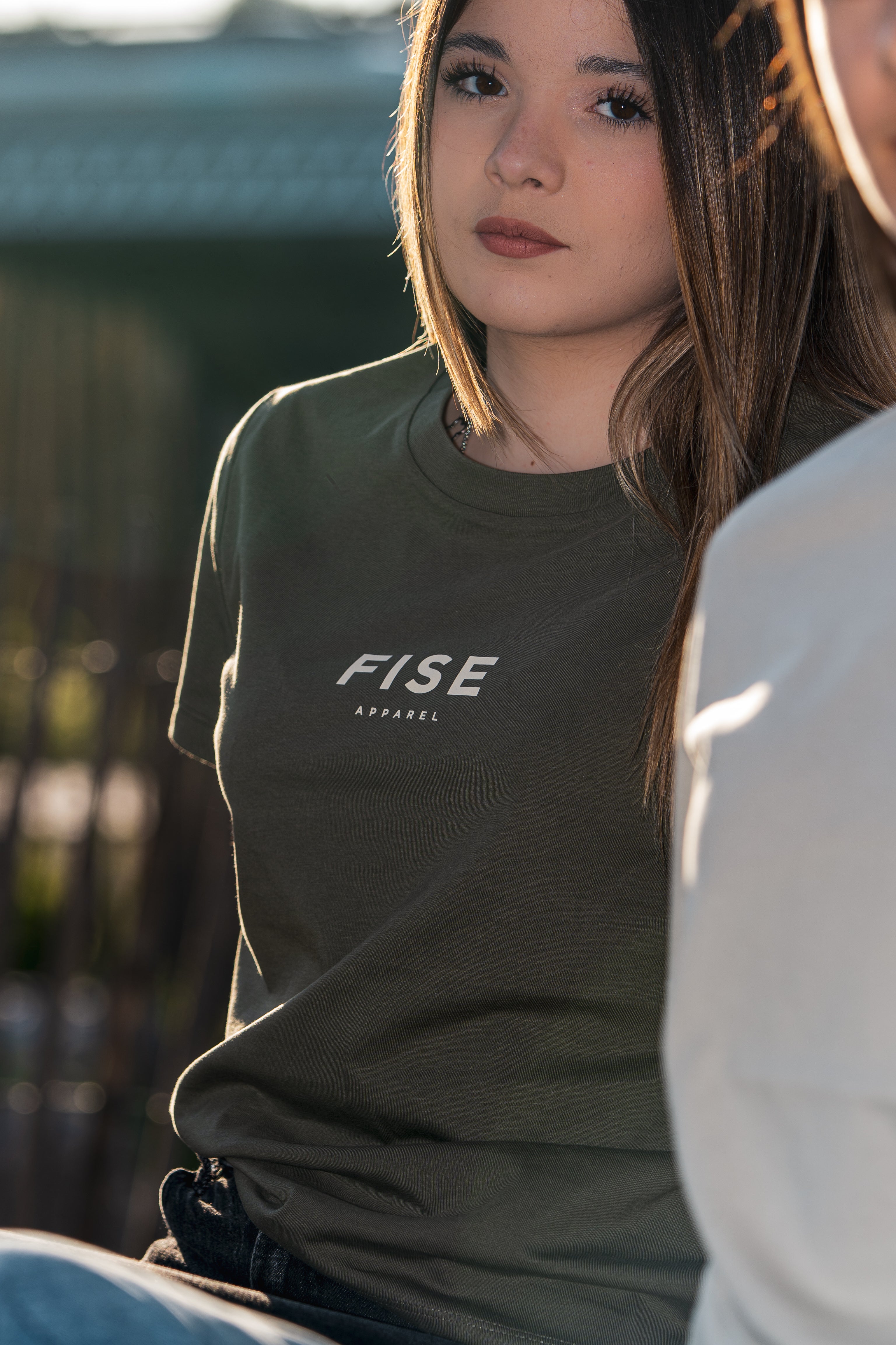 fise-t-shirts-apparel-khaki-t-shirt-femme-kaki-manches-courtes image 2