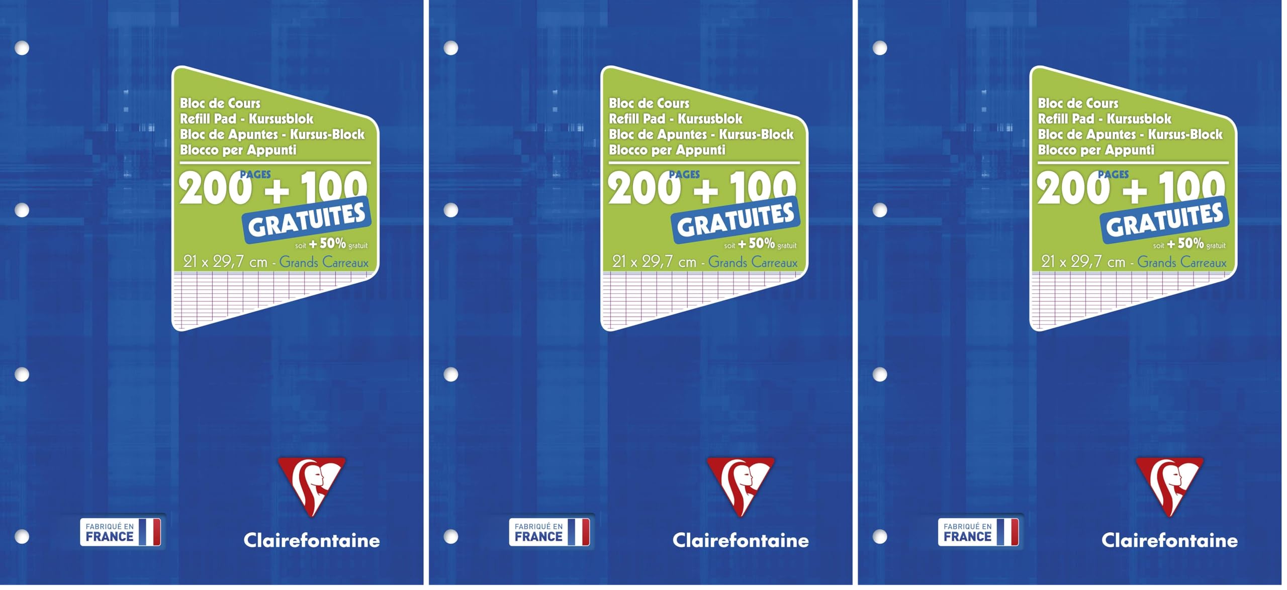clairefontaine-65818c-bloc-cours-a4-300p-lign-perfor-90g image 5