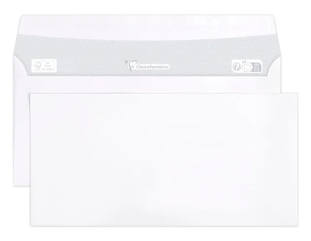 clairefontaine-triomphe-5945c-enveloppe-dl-blanche-500-auto-adh-sive image 1