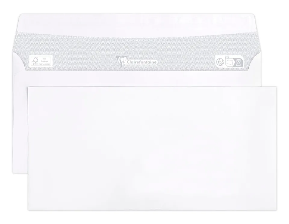 clairefontaine-triomphe-5945c-enveloppe-dl-blanche-500-auto-adh-sive image 1