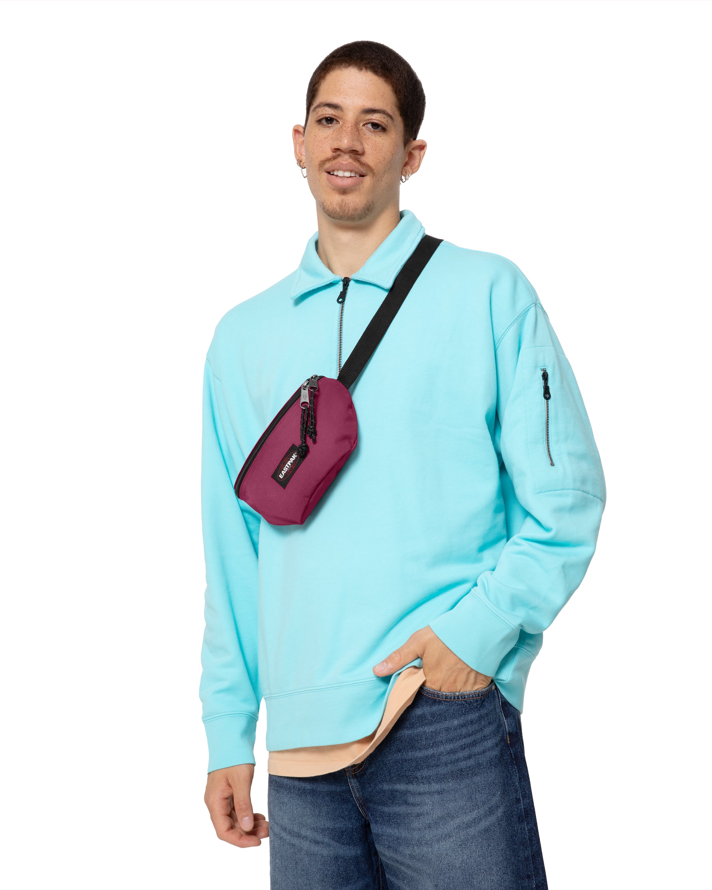 eastpak-springer-sac-banane-wine-burgundy-petit-nylon image 5