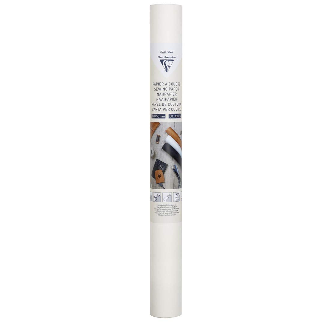 clairefontaine-tulip-papier-coudre-blanc-rouleau-50x100-cm image 1