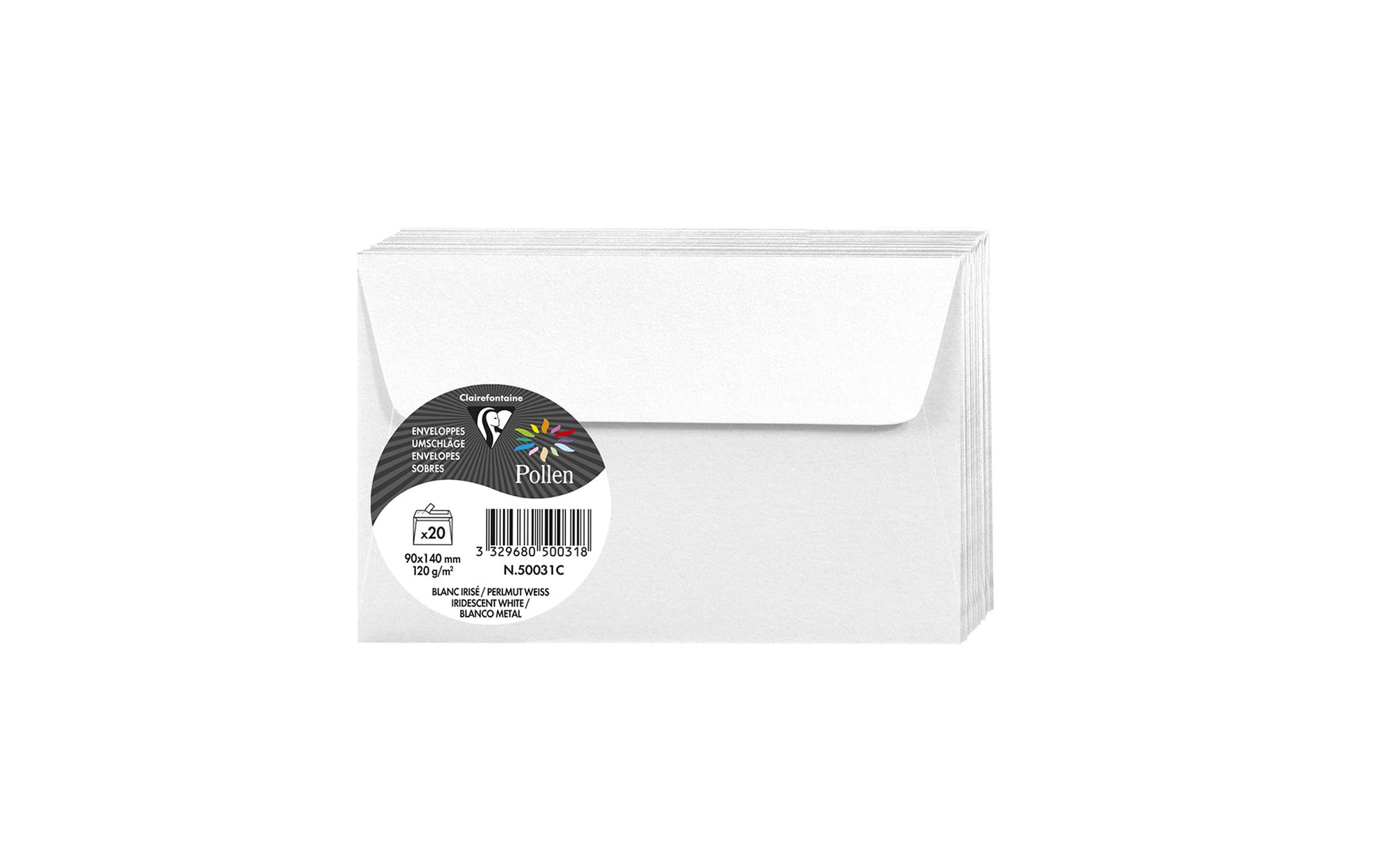 clairefontaine-pollen-55721c-enveloppes-9x14-bleu-lavande-x20-120g image 8