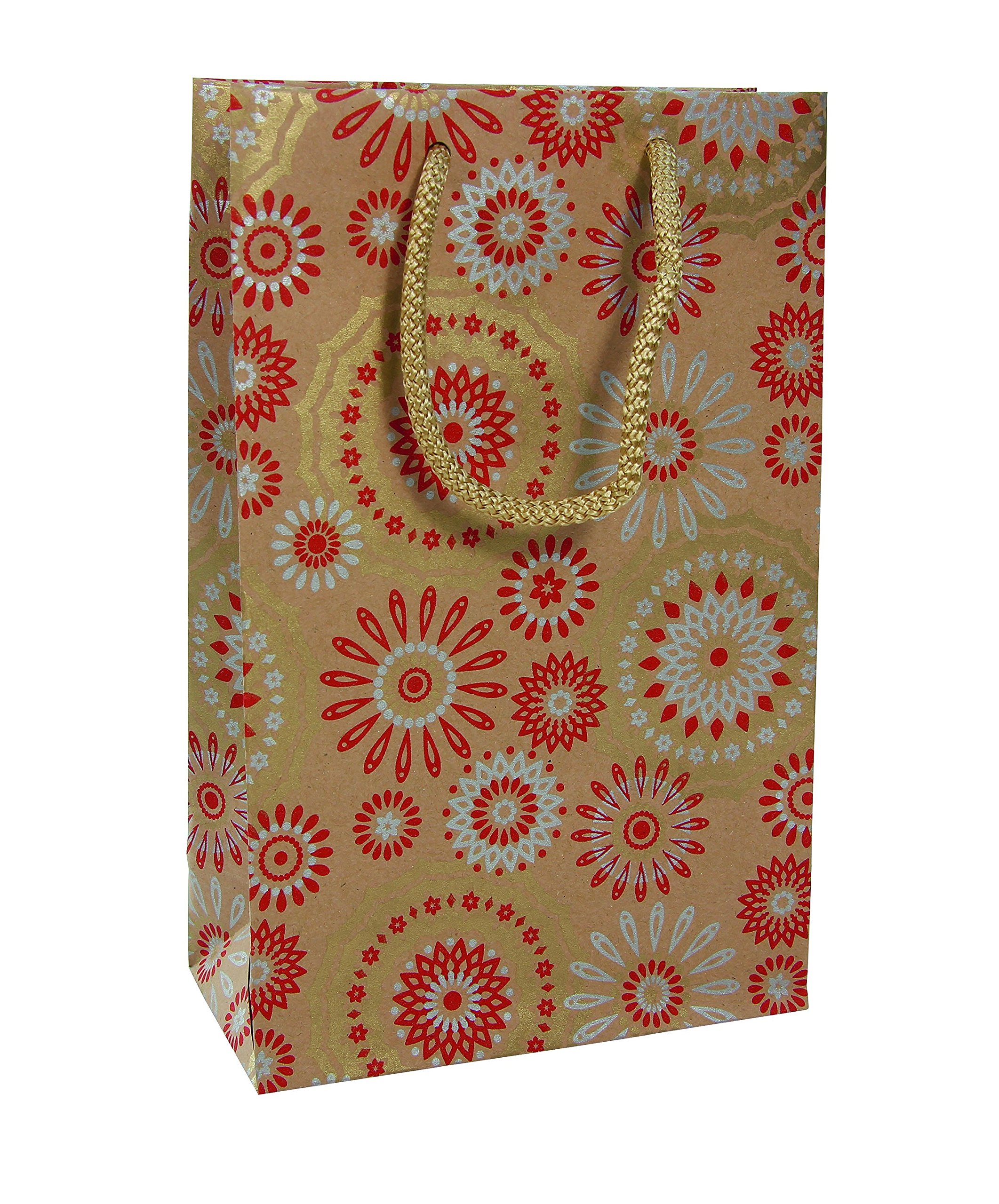 clairefontaine-tulip-sac-cadeau-kraft-26-5x14x33-cm-rouge-chevaux image 4