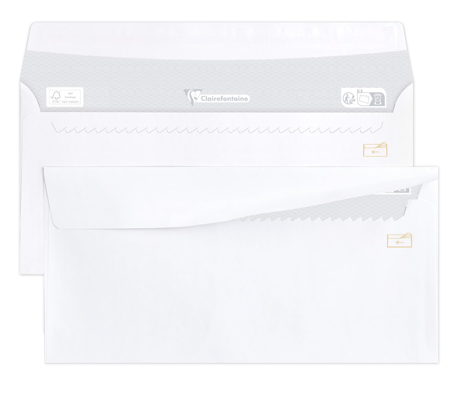 clairefontaine-pollen-5995c-enveloppes-dl-110x220-500-ouverture-facile image 1