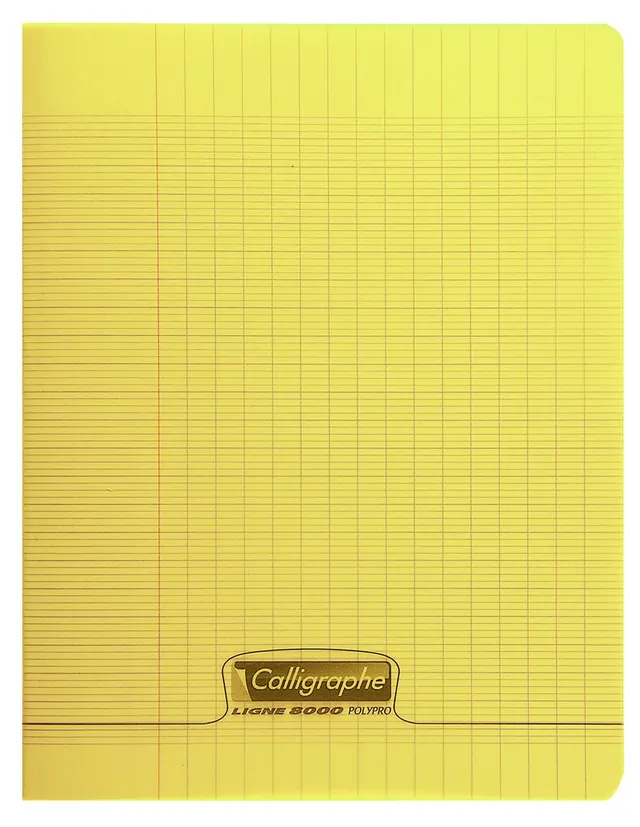 calligraphe-18004c-cahier-agraf-17x22cm-grands-carreaux-jaune image 1
