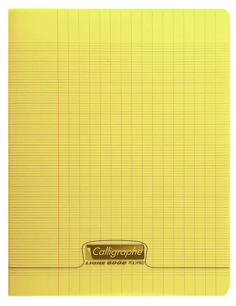calligraphe-18004c-cahier-agraf-17x22cm-grands-carreaux-jaune image 1