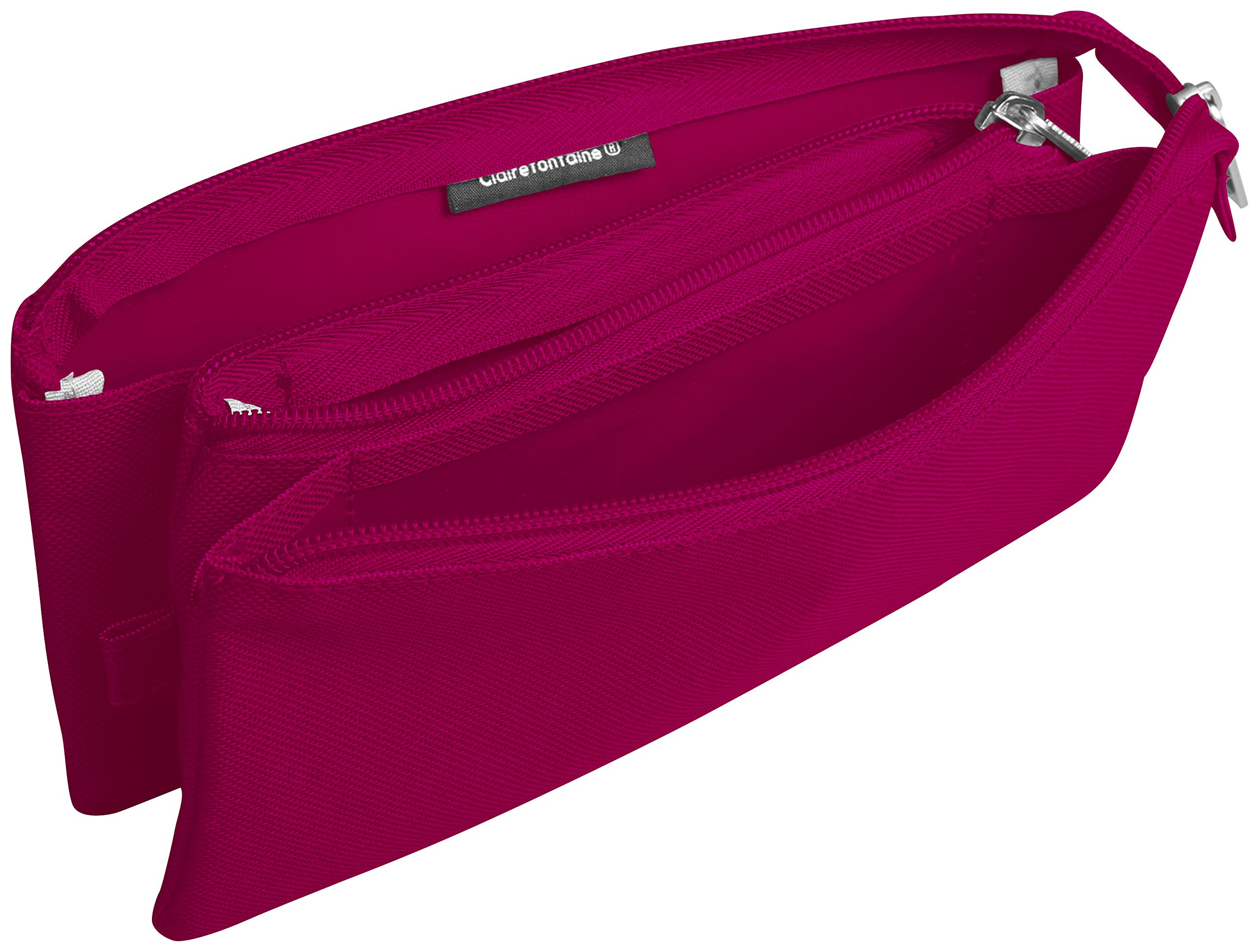 clairefontaine-1951-8489c-trousse-scolaire-framboise-3-compartiments image 1