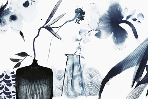 clairefontaine-inkebana-115939c-sous-main-bureau-floral-bleu-60x40 image 6